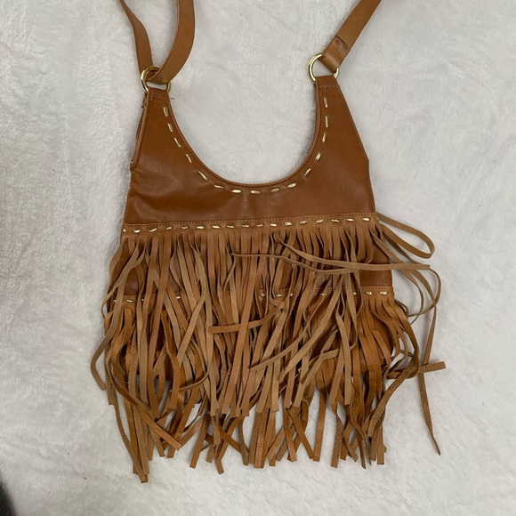 BEBE fringe leather crossbody bag - Picture 2 of 8